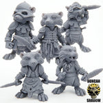 Raccoon Folk with Daggers - Resin Mini | DnD & Tabletop | 28mm