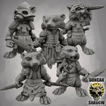 Raccoon Folk with Daggers - Resin Mini | DnD & Tabletop | 28mm
