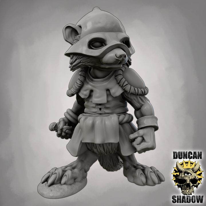 Raccoon Folk with Daggers - Resin Mini | DnD & Tabletop | 28mm