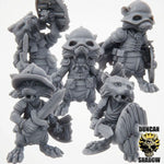 Raccoon Folk with Swords - Resin Mini | DnD & Tabletop | 28mm