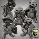 Raccoon Folk with Swords - Resin Mini | DnD & Tabletop | 28mm