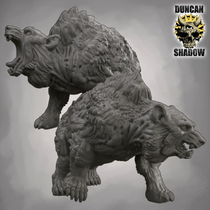Rad Bears - Resin Miniature for DnD & Tabletop Games | 28mm/32mm