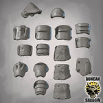 Raider Armour Kit Bashing set - Resin Mini | DnD & Tabletop | 28mm