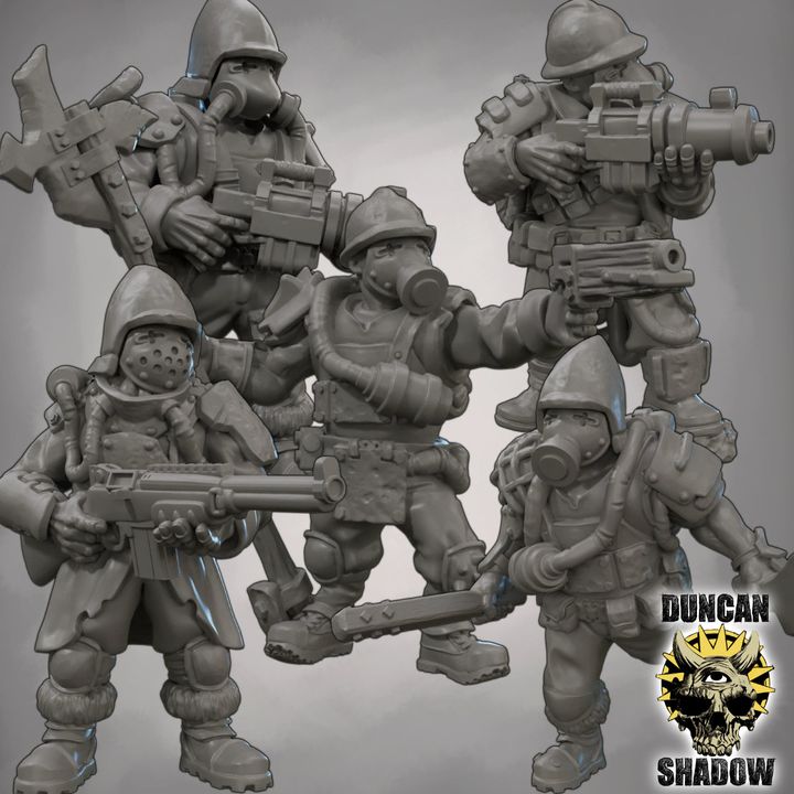 Raiders set 1 - Miniature Set | DnD & Tabletop | 28mm