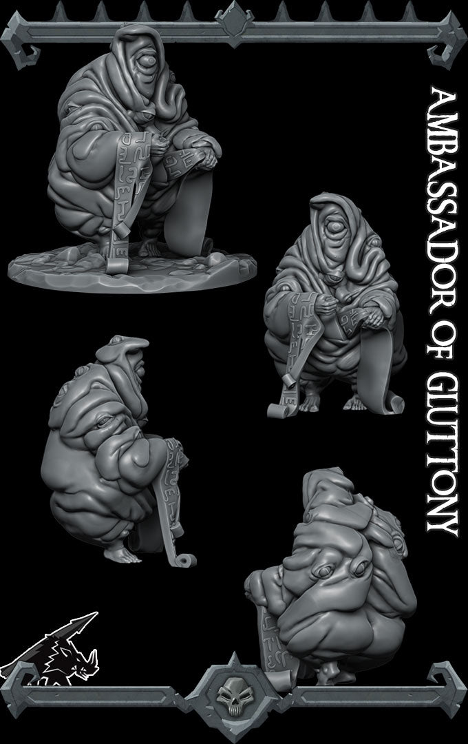 Ambassador of Gluttony - Miniature -All Sizes | Dungeons and Dragons | Pathfinder | War Gaming