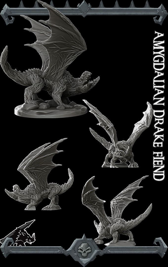 AMYGDALIAN DRAKE FIEND- Miniature | Dungeons and dragons | Cthulhu | Pathfinder | War Gaming