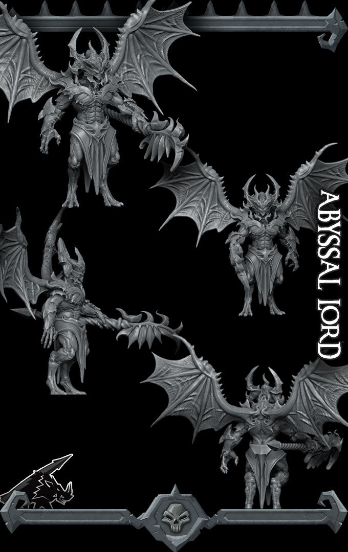 ABYSSAL LORD - Miniature | All Sizes | Dungeons and Dragons | Pathfinder | War Gaming