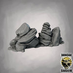 Rock Formations (Straight) - Terrain | DnD & Tabletop Games | 28mm