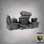 Rock Formations (Straight) - Terrain | DnD & Tabletop Games | 28mm