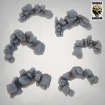 Rocks Curved - Terrain | DnD & Tabletop Games | 28mm
