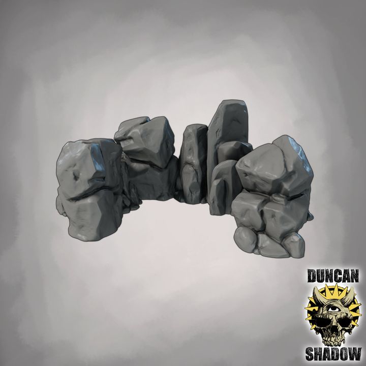 Rocks Curved - Terrain | DnD & Tabletop Games | 28mm