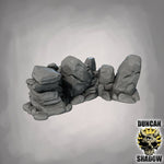 Rocks Curved - Terrain | DnD & Tabletop Games | 28mm
