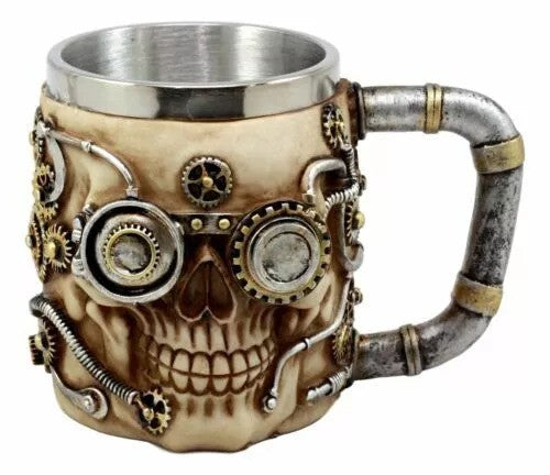 Steampunk Skull Coffee Mug/Cup - Clockwork Fantasy Gift