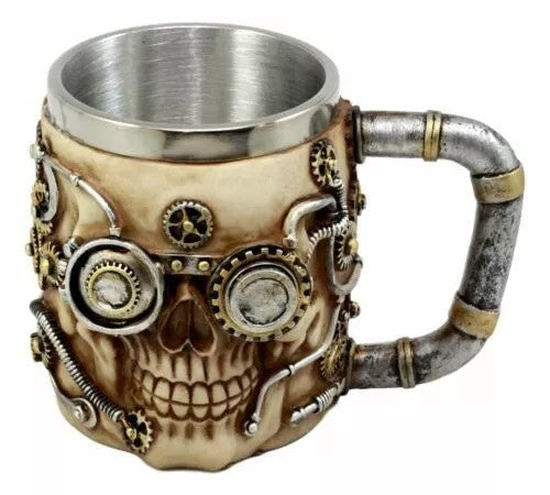 Steampunk Skull Coffee Mug/Cup - Clockwork Fantasy Gift