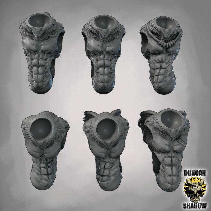 Sahuagin brawler bodys - Kitbash Bits | Conversion Parts | 28mm