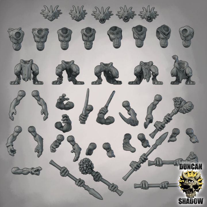 Sahuagin Multipart Kit - Multipart Kit | DnD & Tabletop | 28mm