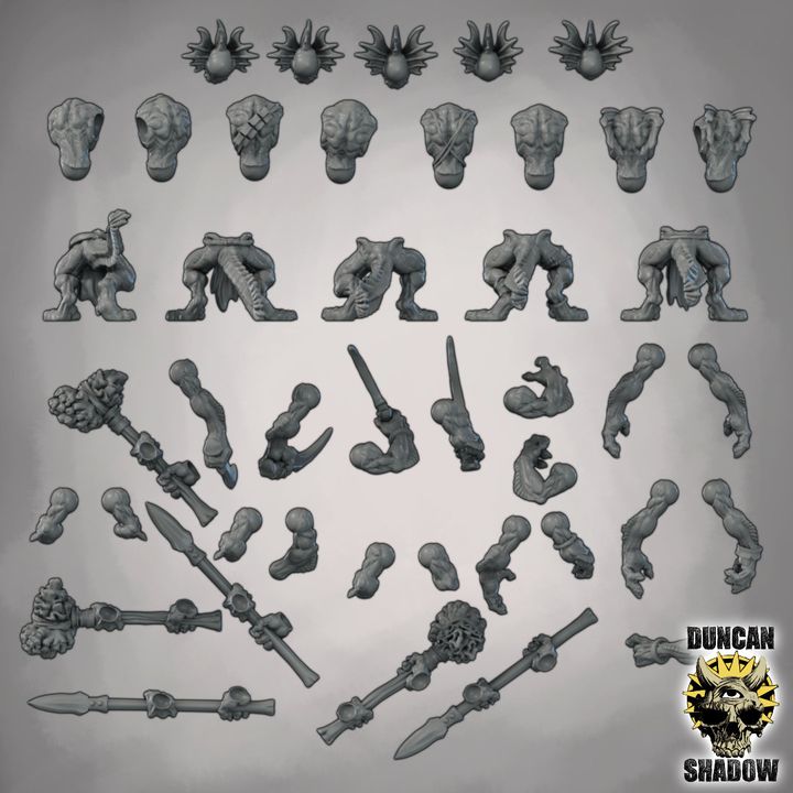 Sahuagin Multipart Kit - Multipart Kit | DnD & Tabletop | 28mm