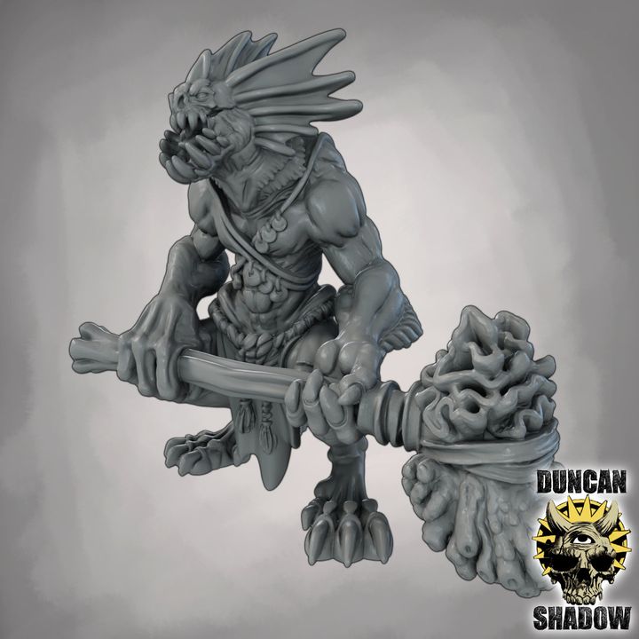 Sahuagin with Hammers - Resin Mini | DnD & Tabletop | 28mm