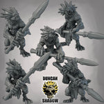 Sahuagin with Spears - Resin Mini | DnD & Tabletop | 28mm