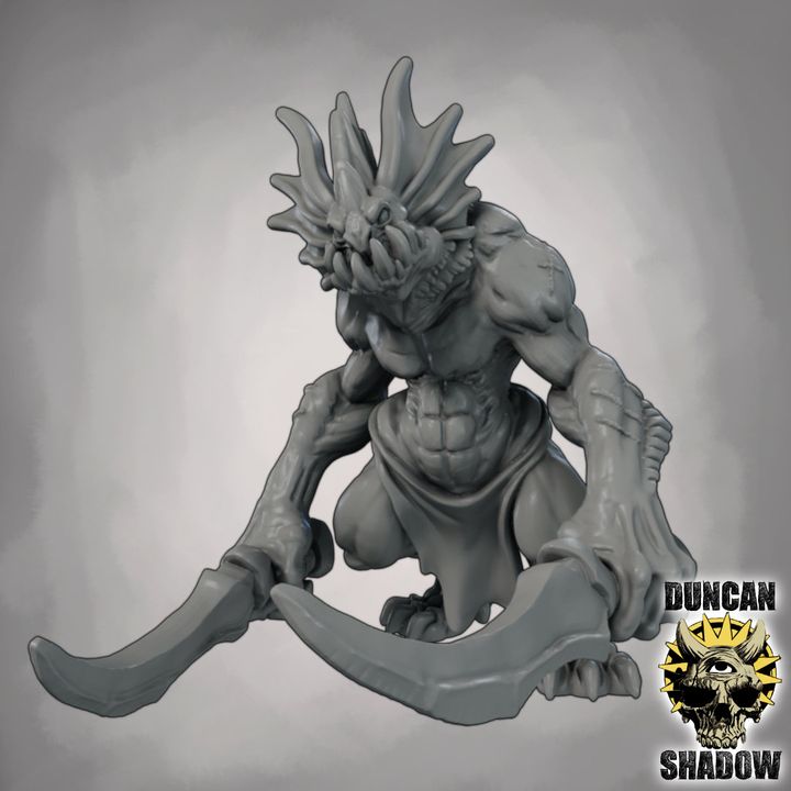 Sahuagin with Swords - Resin Mini | DnD & Tabletop | 28mm