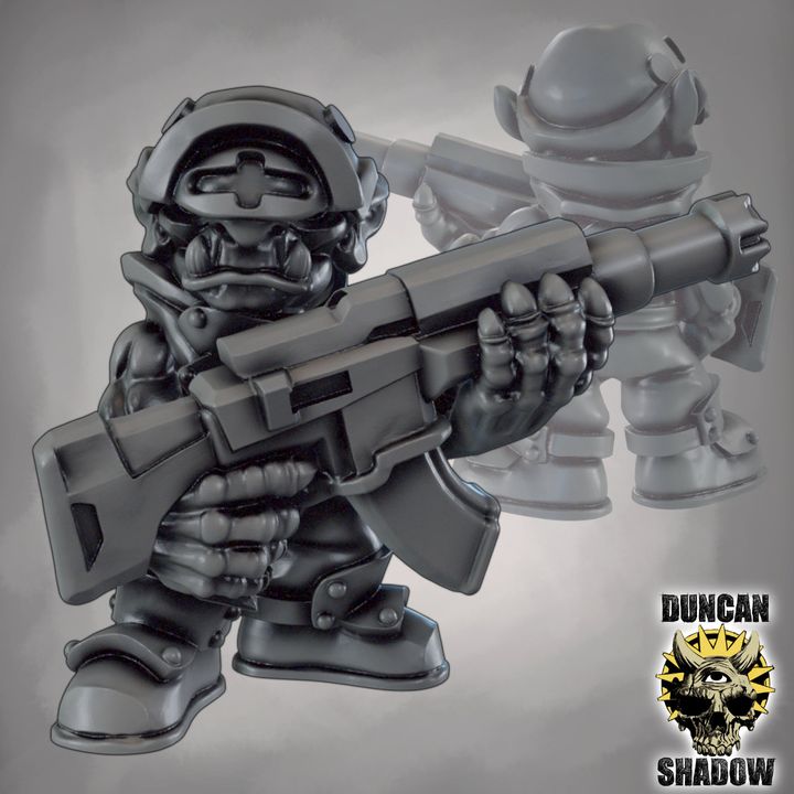 Sci - Fi Goblins with Guns - Resin Mini | DnD & Tabletop | 28mm