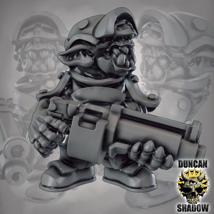 Sci - Fi Goblins with Guns - Resin Mini | DnD & Tabletop | 28mm