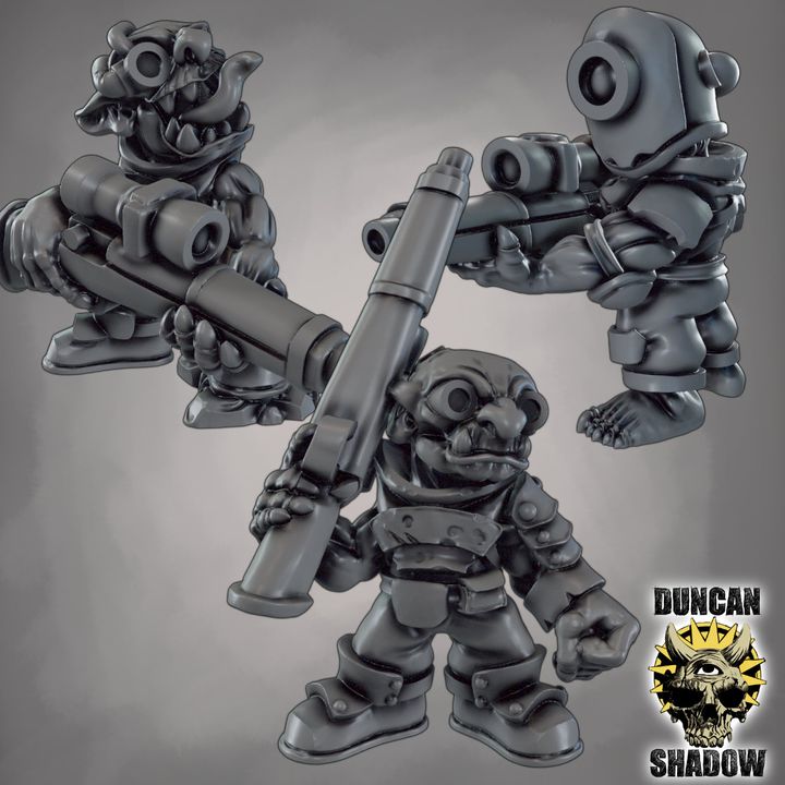 Sci - Fi Goblins with Sniper Rifles | DnD Miniature | 28mm