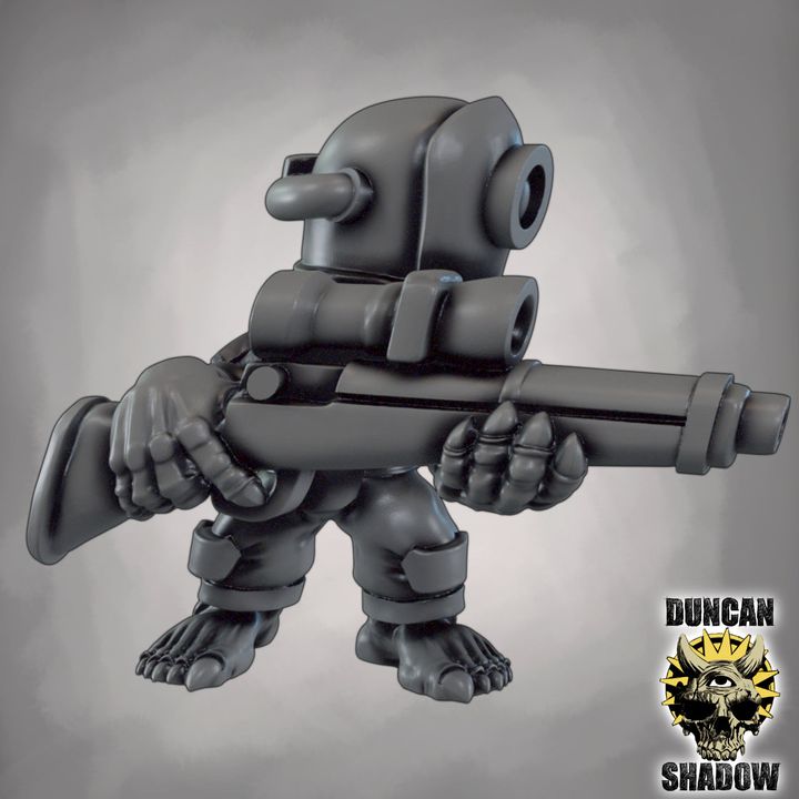 Sci - Fi Goblins with Sniper Rifles | DnD Miniature | 28mm