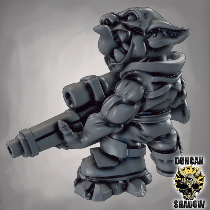 Sci - Fi Goblins with Sniper Rifles | DnD Miniature | 28mm