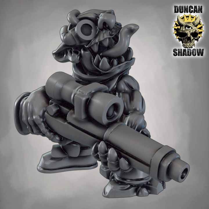 Sci - Fi Goblins with Sniper Rifles | DnD Miniature | 28mm