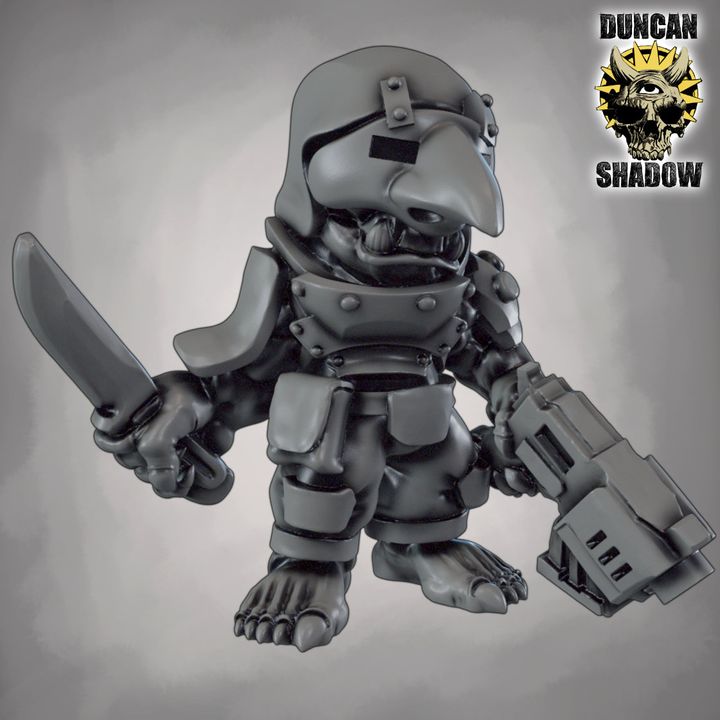 Sci_Fi Goblins with Pistols - Resin Mini | DnD & Tabletop | 28mm