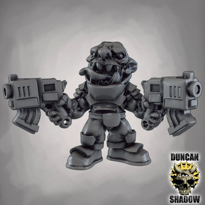Sci_Fi Goblins with Pistols - Resin Mini | DnD & Tabletop | 28mm