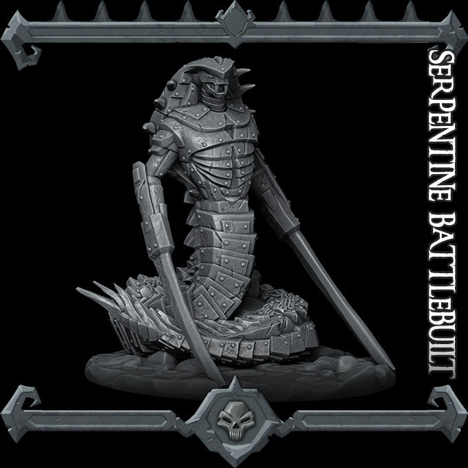 SERPENTINE BATTLEBUILT - Miniature -All Sizes | Dungeons and Dragons | Pathfinder | War Gaming (Copy)