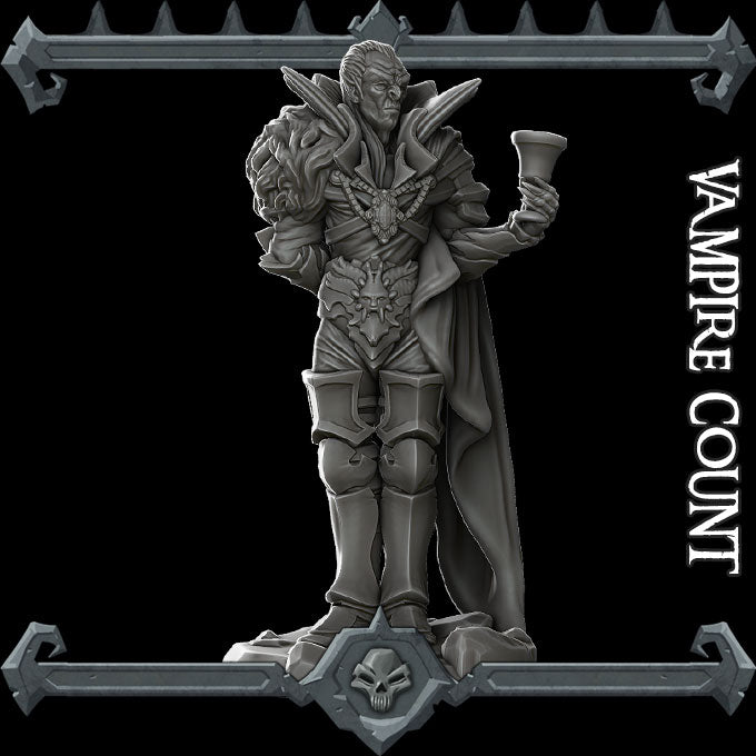 VAMPIRE COUNT - Miniature Model | All Sizes | Dungeons and Dragons | Dracula | Halloween