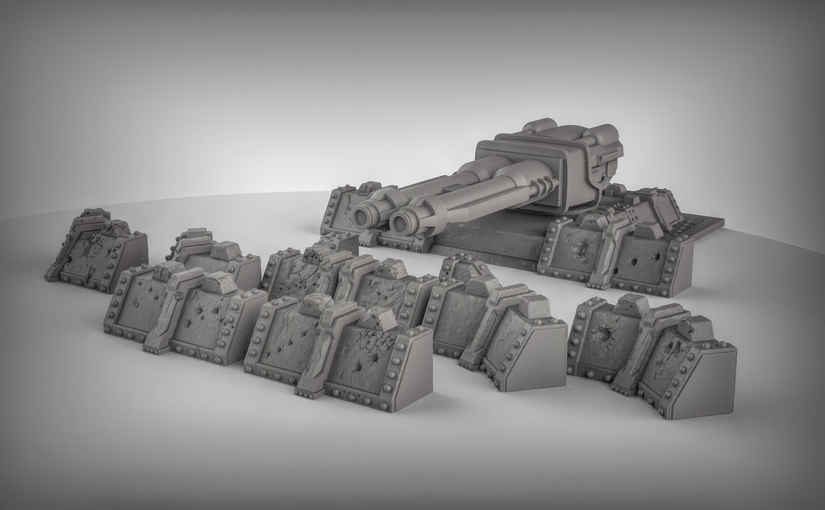 Gun Platform and walls - Tank Collection for 28mm Miniature Wargames & Terrain