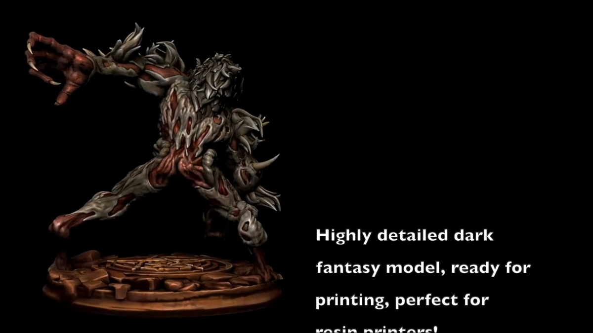 CORRUPTED WEREWOLF - RPG Darkheim Collection | Dungeons and Dragons Models | Epic Miniatures l 3D Printed Resin Figurines l Grimdark Mini