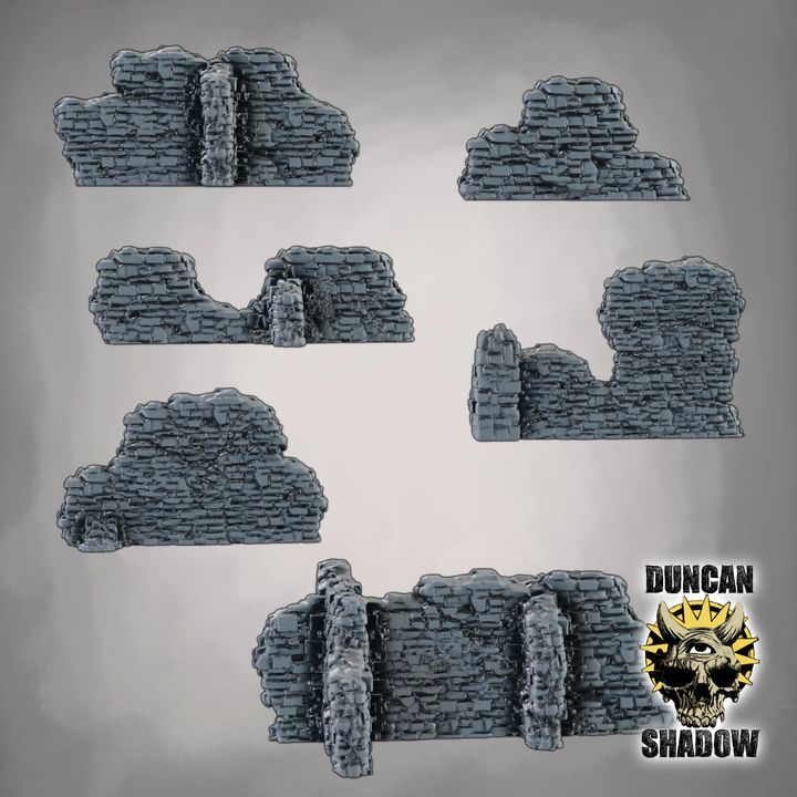 Walls High Ruins Terrain - Terrain | DnD & Tabletop Games | 28mm