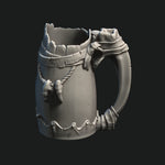 DnD Class Hero Gift:Barbarian Themed Can Holder & Matching Dice Box I Mythic Mug Collection