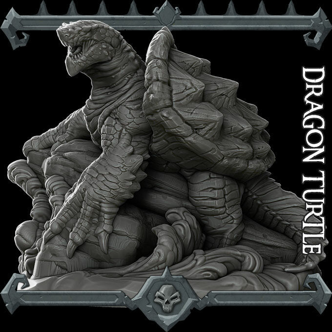 DRAGON TURTLE - Miniature | Dungeons and dragons | Cthulhu | Pathfinder | War Gaming