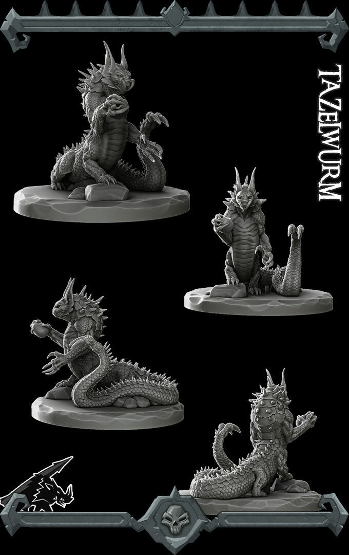 TAZELWURM- Miniature | All Sizes | Dungeons and Dragons | Pathfinder | War Gaming