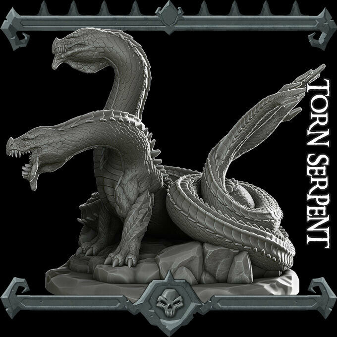 TORN SERPENT - Miniature | All Sizes | Dungeons and Dragons | Pathfinder | War Gaming