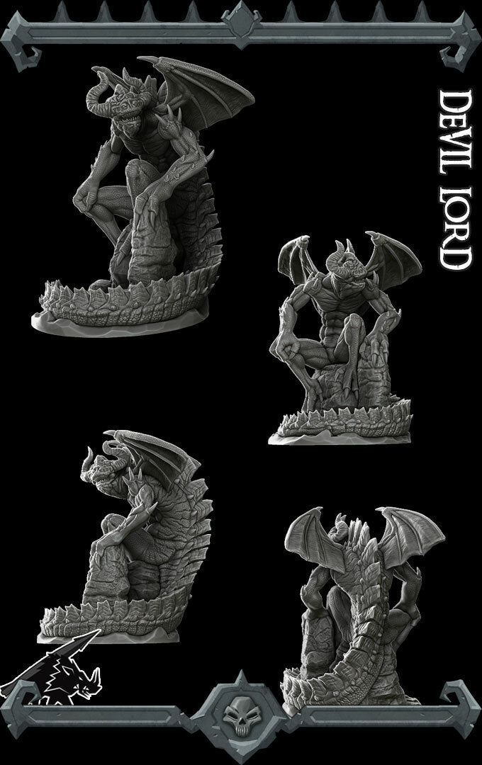 DEVIL LORD - Miniature | All Sizes | Dungeons and Dragons | Pathfinder | War Gaming