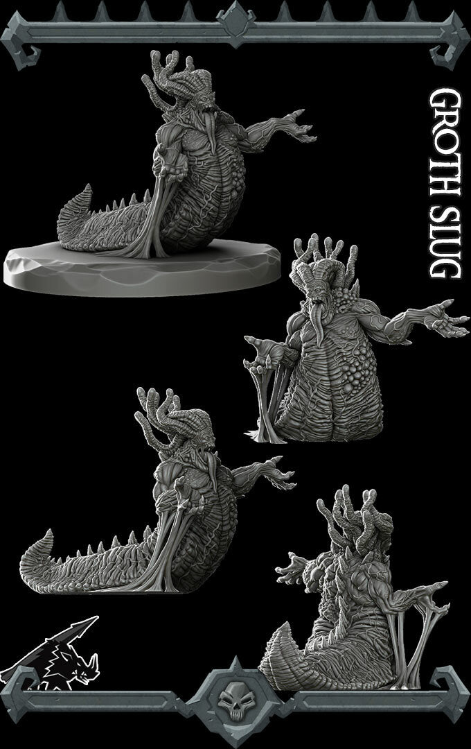 Groth Slug - Miniature | Dungeons and dragons | Cthulhu | Pathfinder | War Gaming