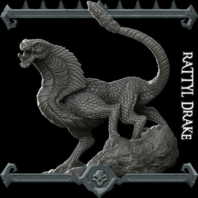 RATTYL DRAKE - Miniature | Dungeons and dragons | Cthulhu | Pathfinder | War Gaming