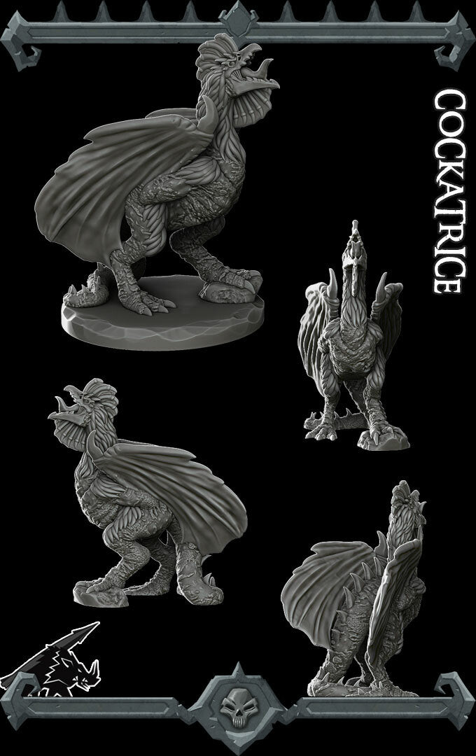 COCKATRICE - Miniature | All Sizes | Dungeons and Dragons | Pathfinder | War Gaming