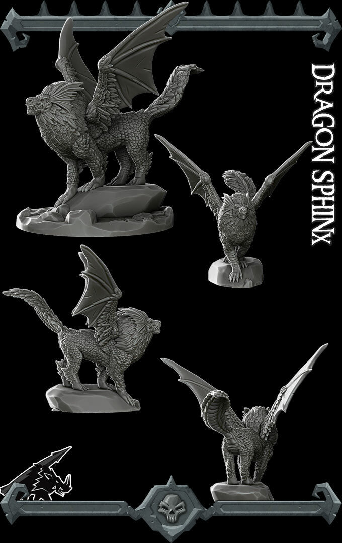 DRAGON SPHINX - Miniature | Dungeons and dragons | Cthulhu | Pathfinder | War Gaming