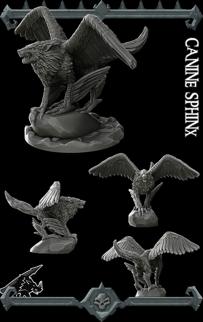 CANINE SPHINX - Miniature | Dungeons and dragons | Cthulhu | Pathfinder | War Gaming