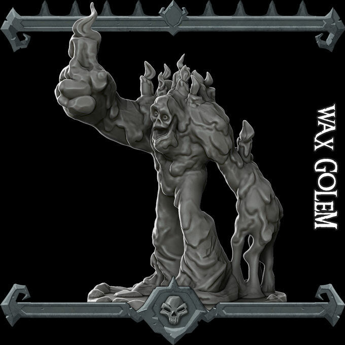WAX GOLEM- Miniature | All Sizes | Dungeons and Dragons | Pathfinder | War Gaming