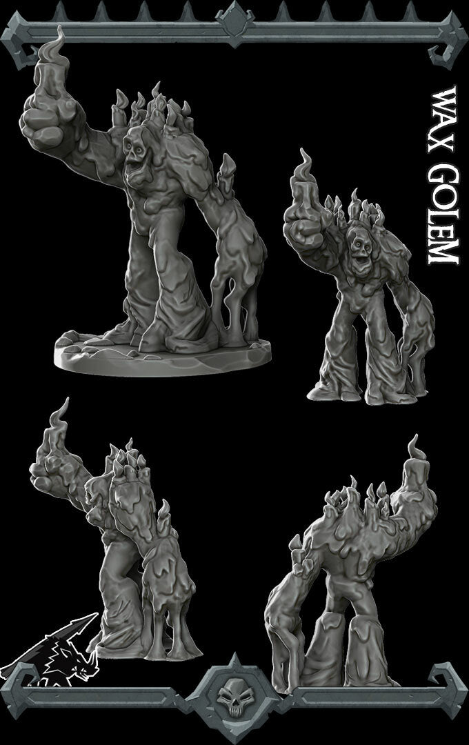 WAX GOLEM- Miniature | All Sizes | Dungeons and Dragons | Pathfinder | War Gaming