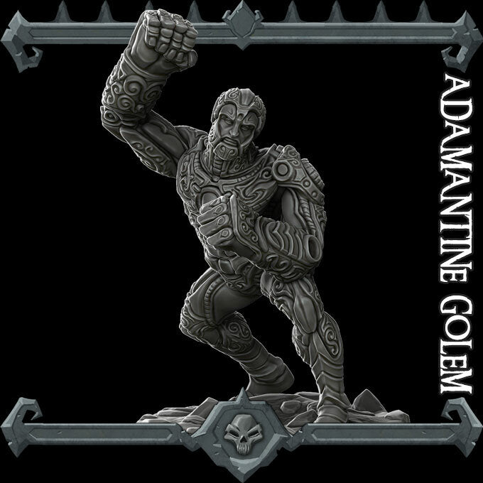 ADAMANTINE GOLEM - Miniature | All Sizes | Dungeons and Dragons | Pathfinder | War Gaming